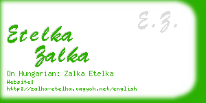 etelka zalka business card